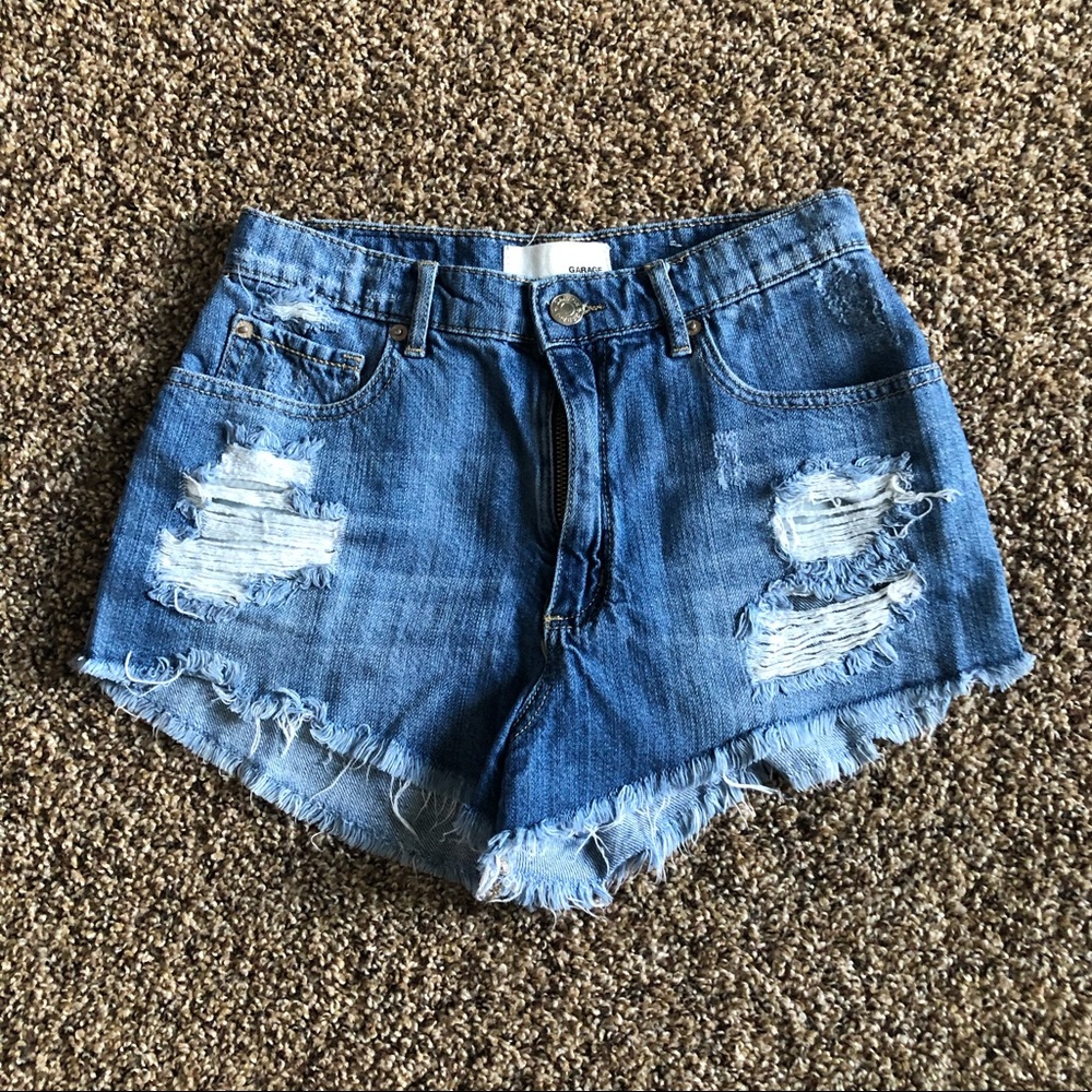 Garage High Waisted Jean shorts